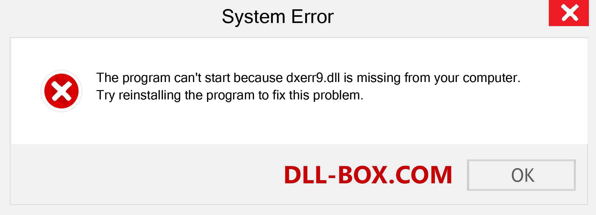  dxerr9.dll file is missing?. Download for Windows 7, 8, 10 - Fix  dxerr9 dll Missing Error on Windows, photos, images